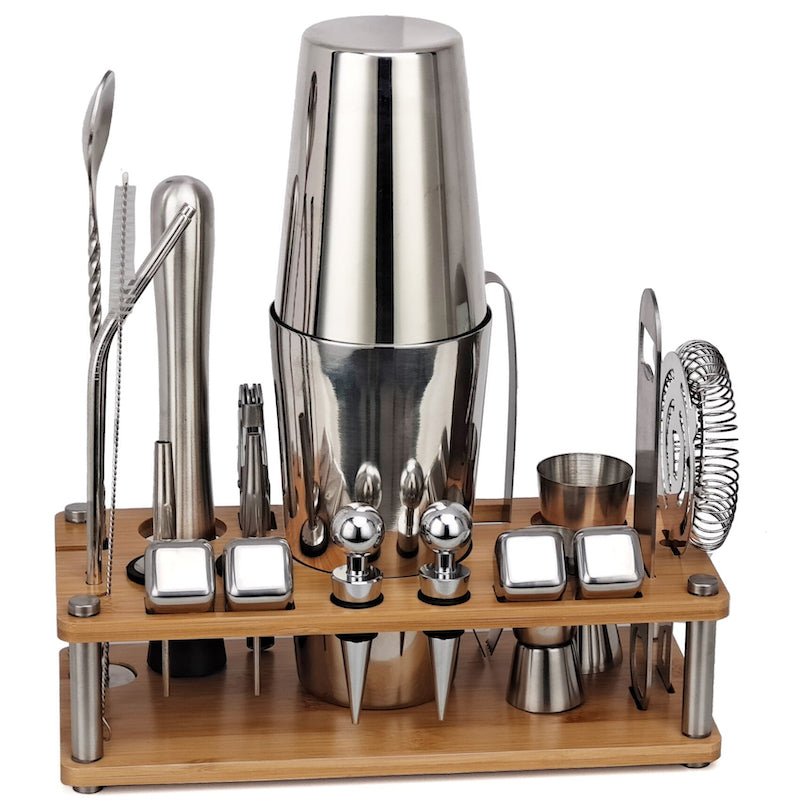 21-Piece Bartender Mixology And Craft Cocktail Shaker Set