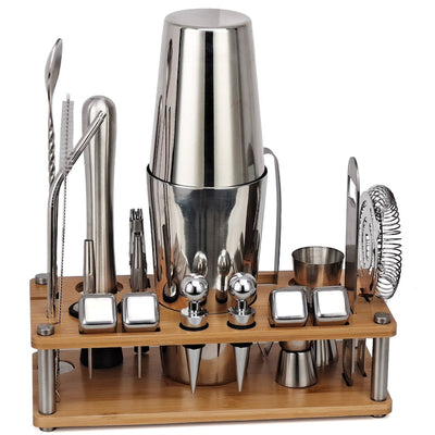 21-Piece Bartender Mixology And Craft Cocktail Shaker Set