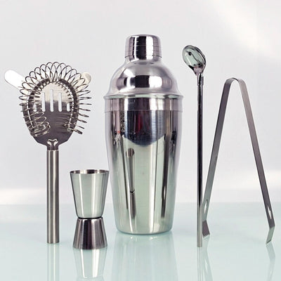 5 Pcs Mixology And Craft Cocktail Shaker Set