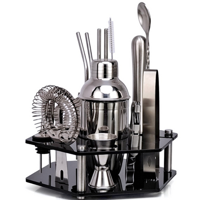 Bartender Kit And Mixology And Craft Cocktail Shaker Set