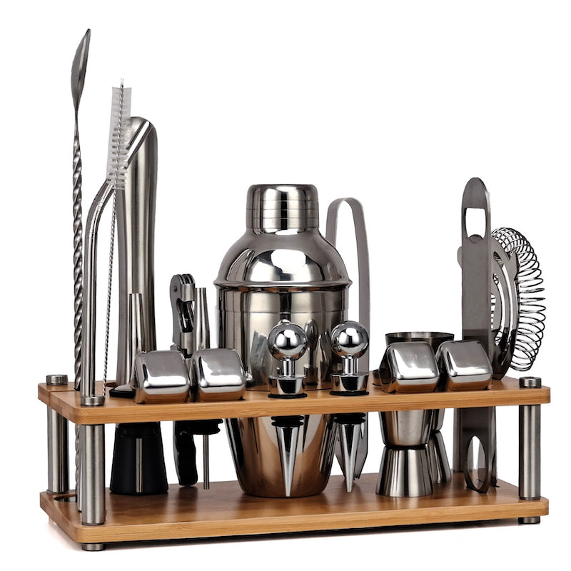 21-Piece Bartender Mixology And Craft Cocktail Shaker Set