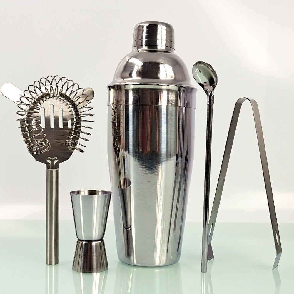 5 Pcs Mixology And Craft Cocktail Shaker Set