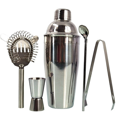 5 Pcs Mixology And Craft Cocktail Shaker Set
