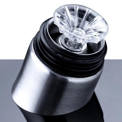 Hand Blown Wine Carafe for Red Wines with Stainless Steel Aerator