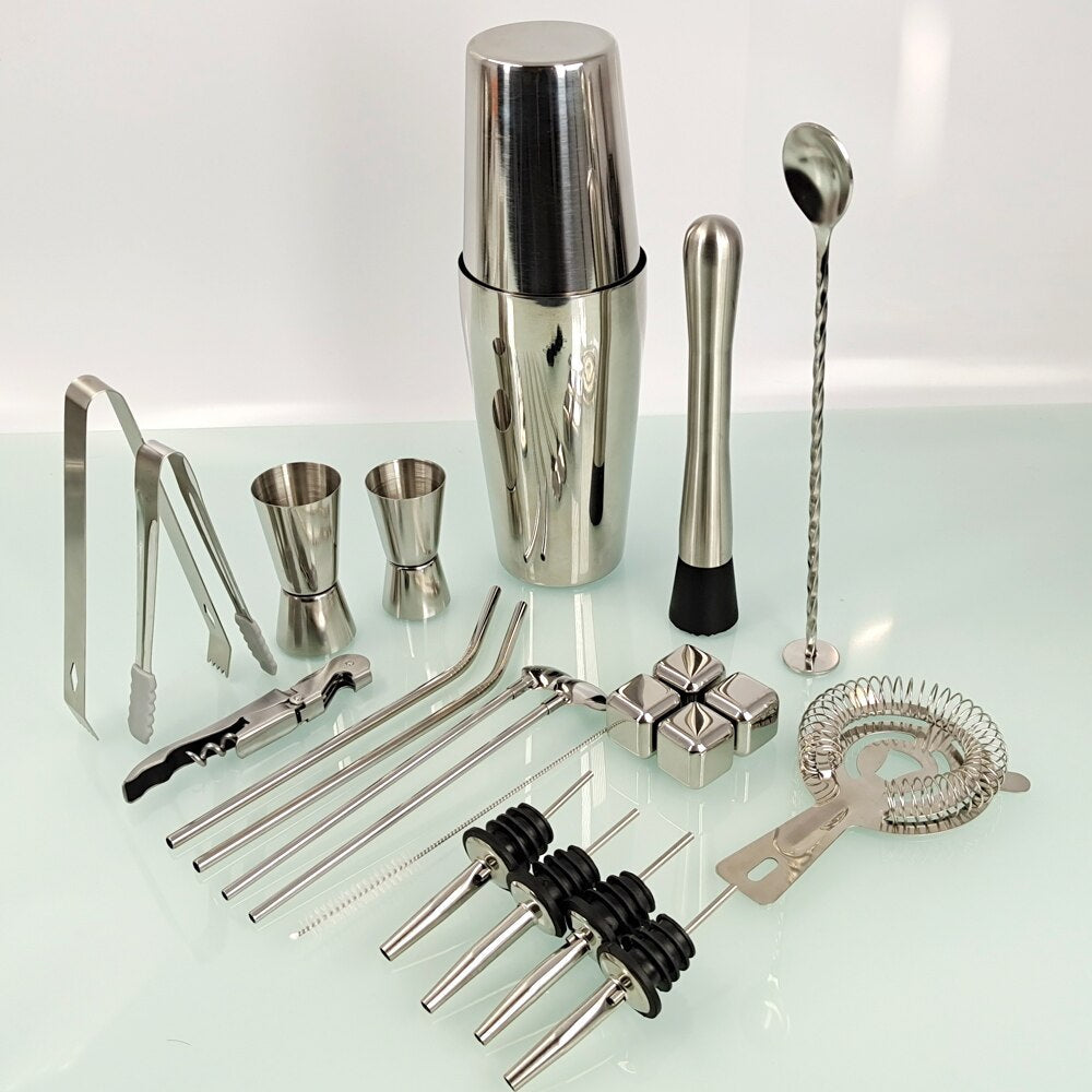 22 Pcs Mixology And Craft Cocktail Shaker Set