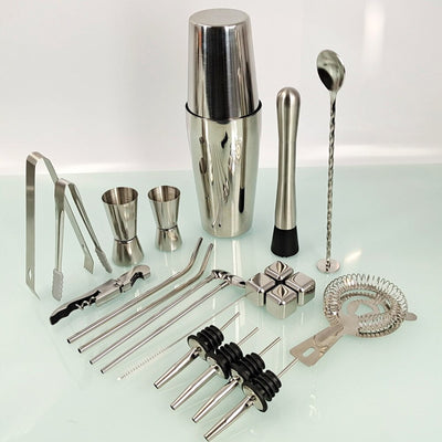 22 Pcs Mixology And Craft Cocktail Shaker Set