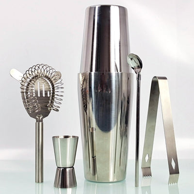 5 Pcs Mixology And Craft Cocktail Shaker Set