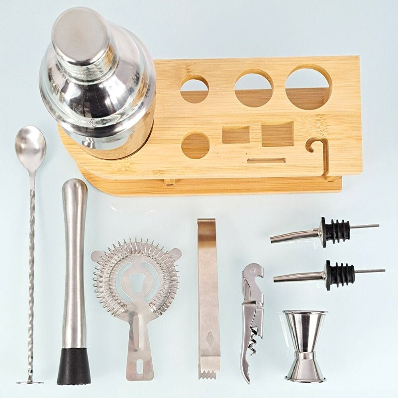 10 Pcs Mixology And Craft Cocktail Shaker Set