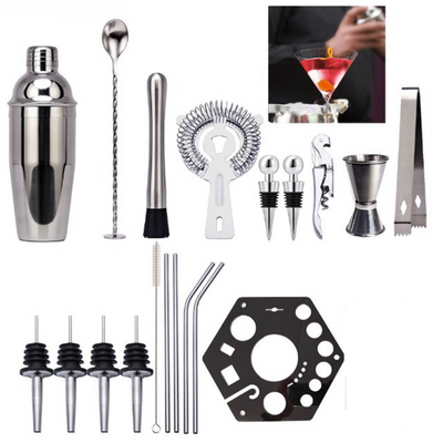 Bartender Kit And Mixology And Craft Cocktail Shaker Set