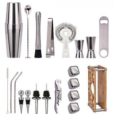 21-Piece Bartender Mixology And Craft Cocktail Shaker Set
