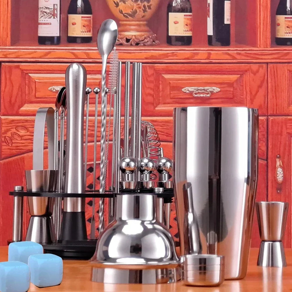 23-Piece Whiskey Mixology And Craft Cocktail Shaker Set