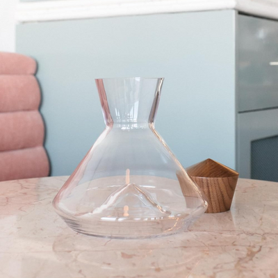 Crystal Wine Decanter Set With Built In Aerator