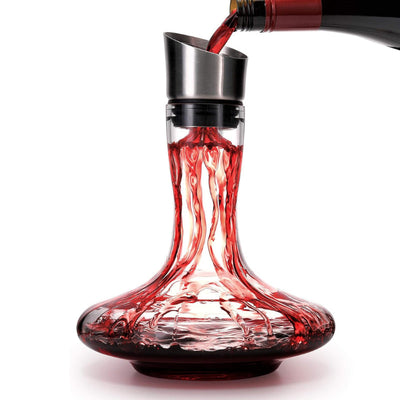 Glass Wine Decanter With Built In Aerator