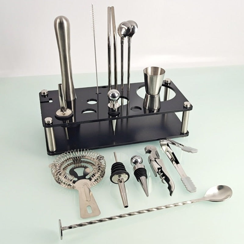 17 Piece Mixology And Craft Cocktail Shaker Set