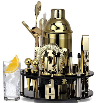 Cocktail Shaker With Rotating Acrylic Stand