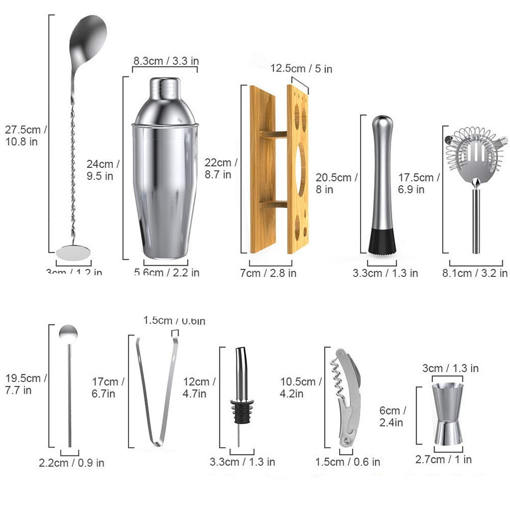 14-Piece Mixology And Craft Cocktail Shaker Set