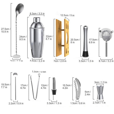 14-Piece Mixology And Craft Cocktail Shaker Set