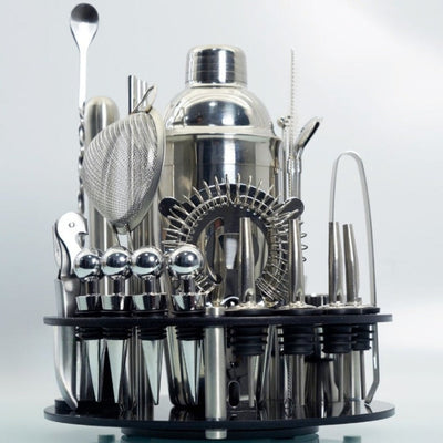 33-Piece Rotating Mixology And Craft Cocktail Shaker Set