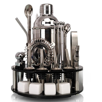 34-Piece Rotating Mixology And Craft Cocktail Shaker Set