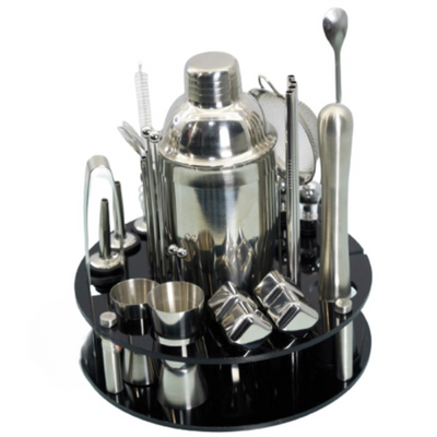 33-Piece Rotating Mixology And Craft Cocktail Shaker Set