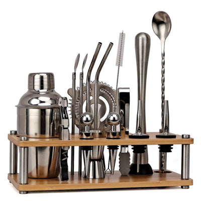 Stainless Steel Mixology And Craft Cocktail Shaker Set