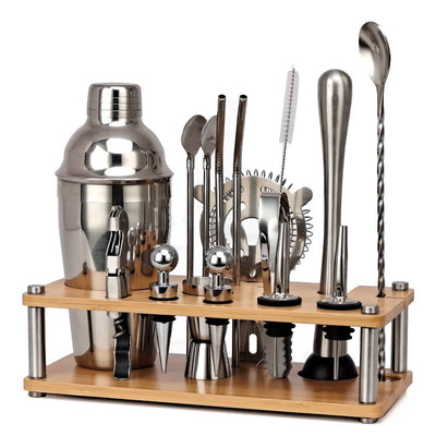 Stainless Steel Mixology And Craft Cocktail Shaker Set