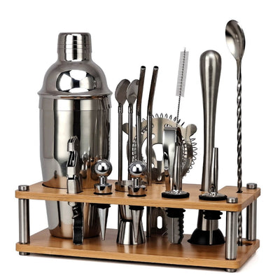 Stainless Steel Mixology And Craft Cocktail Shaker Set